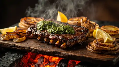Asado de Tira con Chimichurri