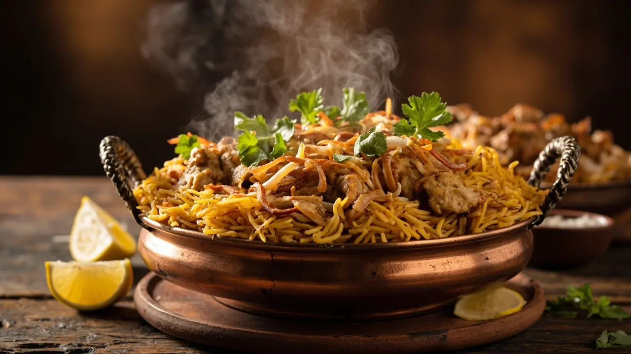 Pollo Biryani Pakistaní Auténtico