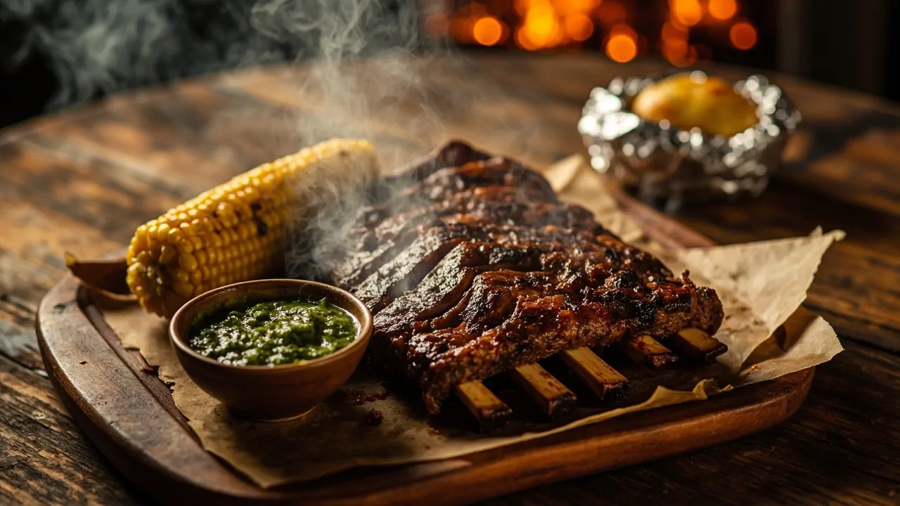 Asado de Tira con Chimichurri