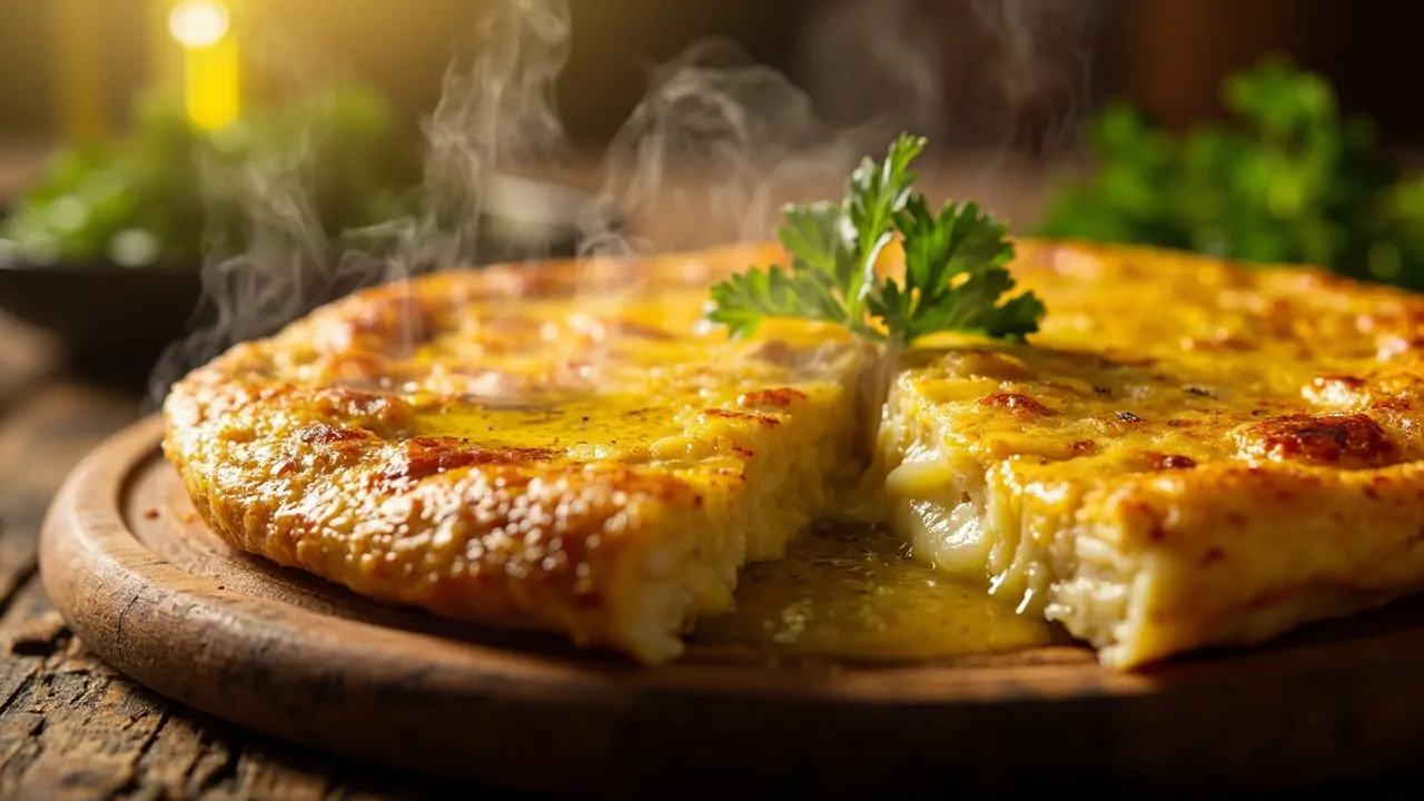 Tortilla Española de Patatas y Cebolla